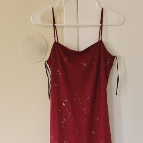 CITY TRIANGLES 90s Babydoll Burgundy Whimsigoth Dark Fairy Dress M Flora - Picture 3 of 9